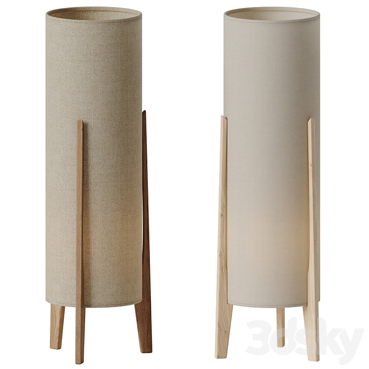 Rocket Table Lamp Tall – Caper Linen 3DS Max Model - thumbnail 1