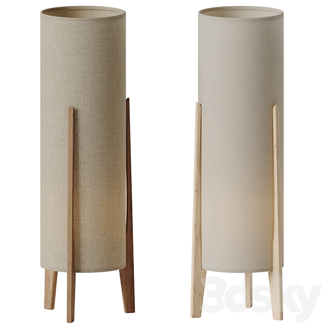 Rocket Table Lamp Tall – Caper Linen 3DSMax File - thumbnail 1