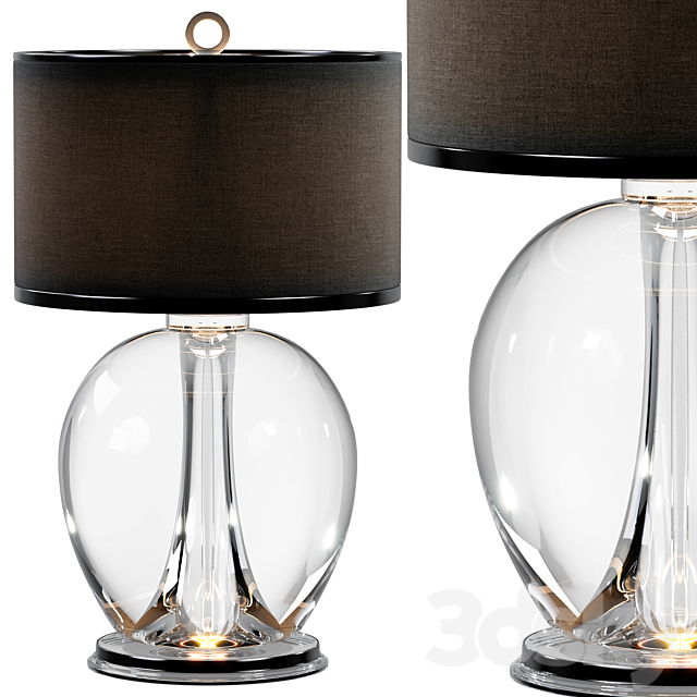 Rosendale Wide Table Lamp – Dutch Silver by LUXDECO 3DSMax File - thumbnail 2