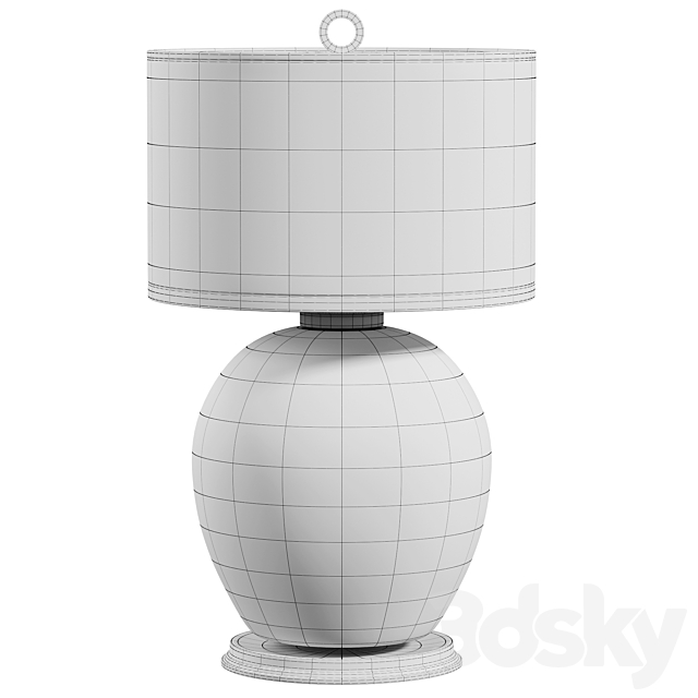 Rosendale Wide Table Lamp – Dutch Silver by LUXDECO 3DSMax File - thumbnail 3