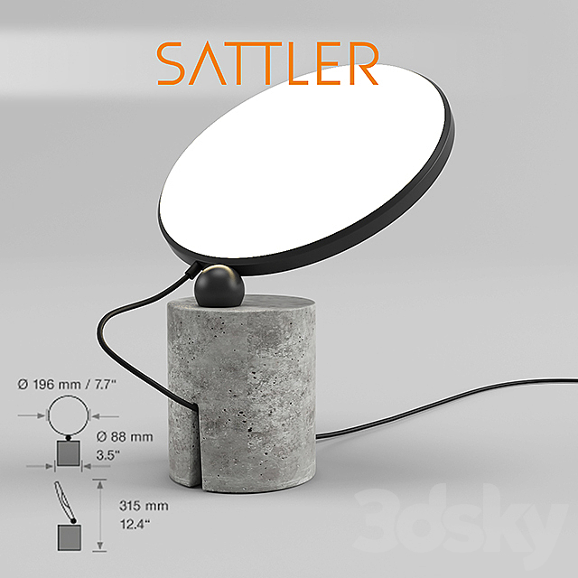 SATTLER table lamp AVVENI 3DSMax File - thumbnail 1