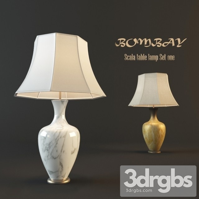 Scala Table Lamp Set One 3dsmax Download - thumbnail 1