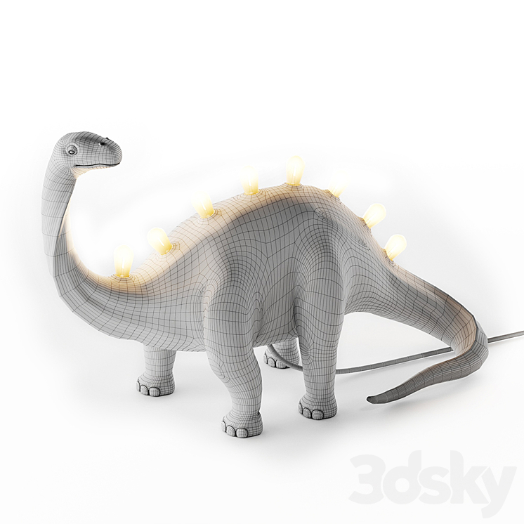 Seletti Jurassic Lamp Bronto 3DS Max Model - thumbnail 2