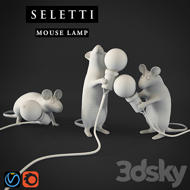 SELETTI Mouse Lamps 3DSMax File - thumbnail 3