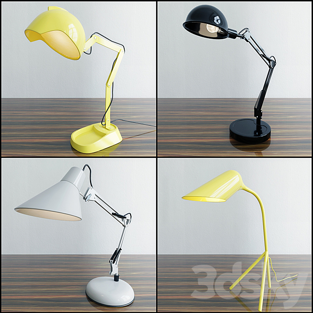 Set of table lamps 3DSMax File - thumbnail 1