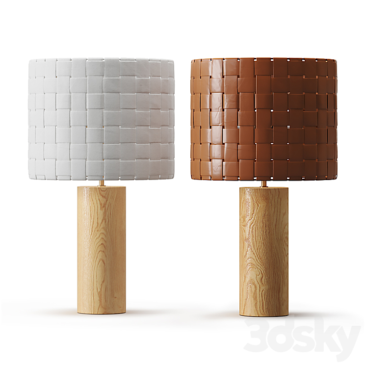 Shinola Parker Wood Table Lamp 3DS Max - thumbnail 1