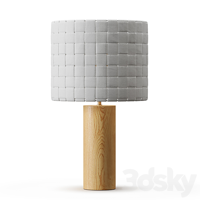 Shinola Parker Wood Table Lamp 3DSMax File - thumbnail 3