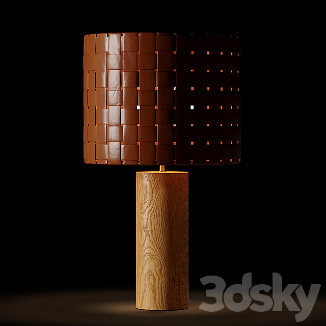 Shinola Parker Wood Table Lamp 3DSMax File - thumbnail 4