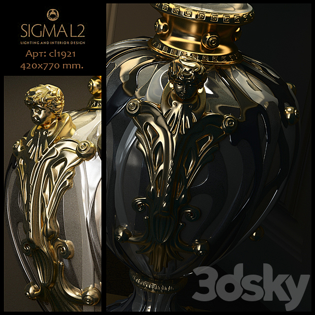 Sigma L2 art.cl1921 – table lamp 3DS Max Model - thumbnail 2