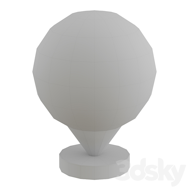 Simple Table Lamp 3DS Max Model - thumbnail 2