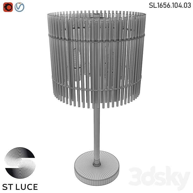 SL1656.104.03 Bedside lamp ST-Luce Nickel\/Clear OM 3DS Max - thumbnail 2