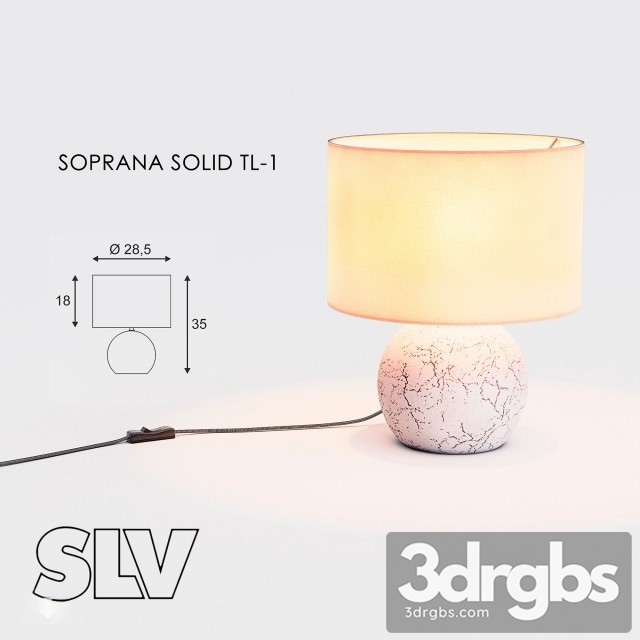 Soprana Solid Table Lamp 3dsmax Download - thumbnail 1