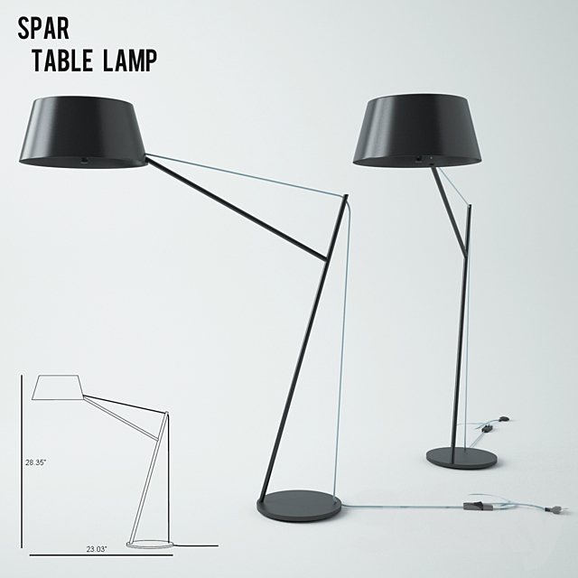 Spar Table Lamp 3DSMax File - thumbnail 1