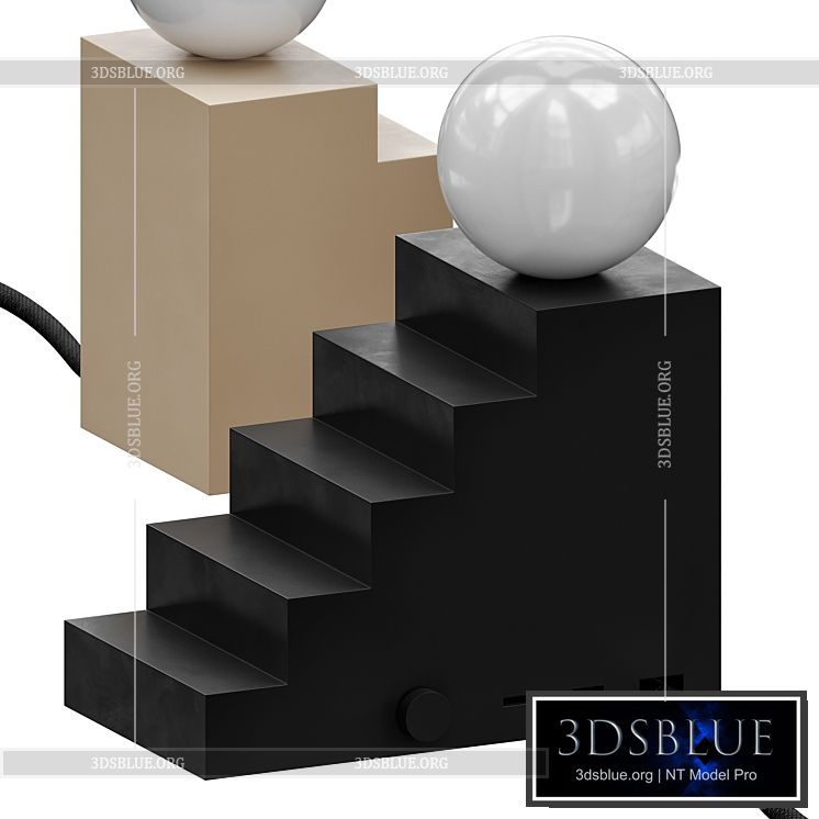 Stair Black 3DS Max - thumbnail 3