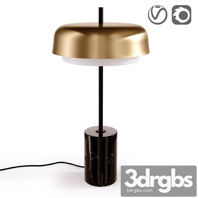 Straight Lamp Made of Metal and Marble Klepsos 3dsmax Download - thumbnail 1