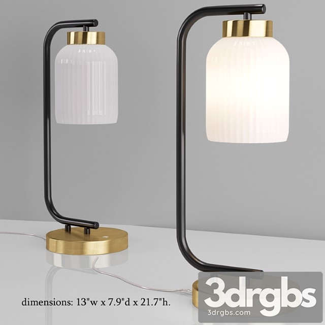 Suspended Glass Table Lamp 3dsmax Download - thumbnail 1