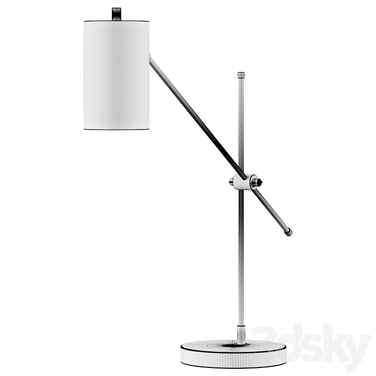 Table lamp Adjustable Antique Task Lamp work lamp 3DS Max Model - thumbnail 2