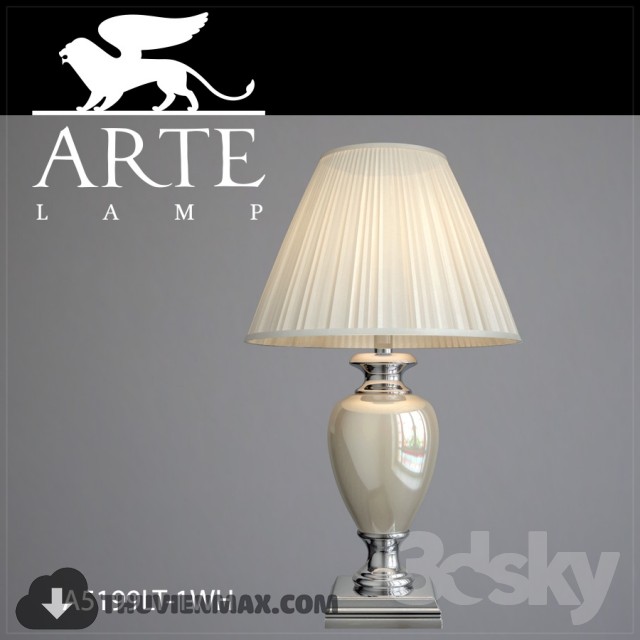 Table lamp Arte Lamp A5199LT-1WH 3DS Max - thumbnail 3