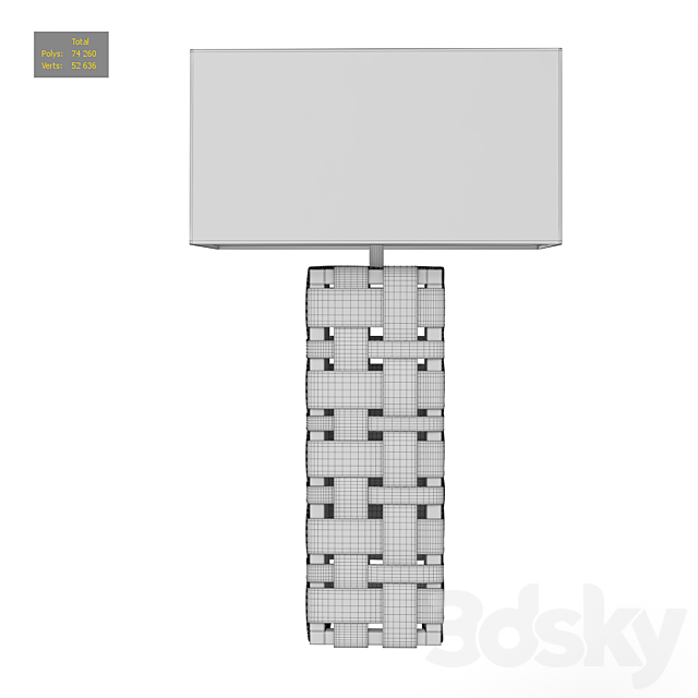 Table lamp Arteriors Elis 3DS Max Model - thumbnail 3