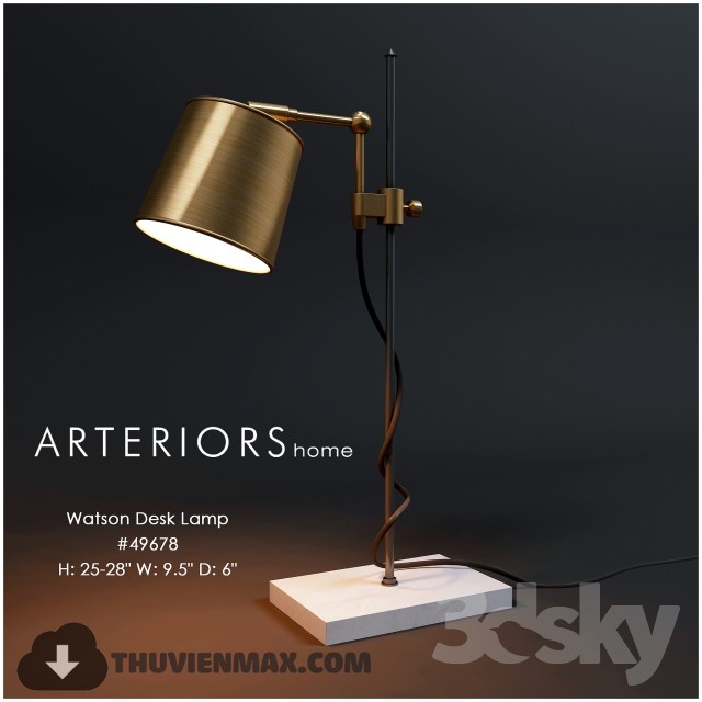 Table Lamp Arteriors Watson Desk Lamp 3DS Max - thumbnail 3