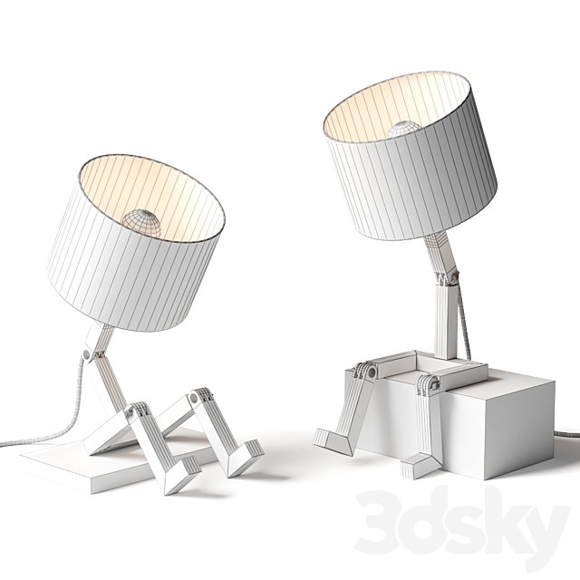 Table lamp artistic Trisdar robot 3DSMax File - thumbnail 2