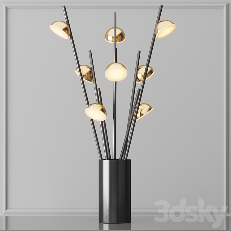 Table Lamp Bloom vertical 3DS Max - thumbnail 1