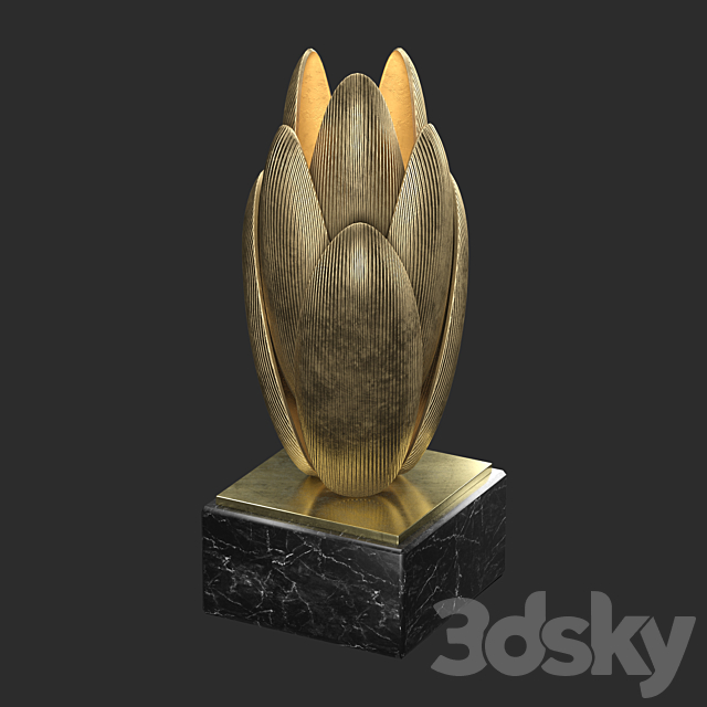 TABLE LAMP BLOSSOM Eichholtz 3DS Max Model - thumbnail 3