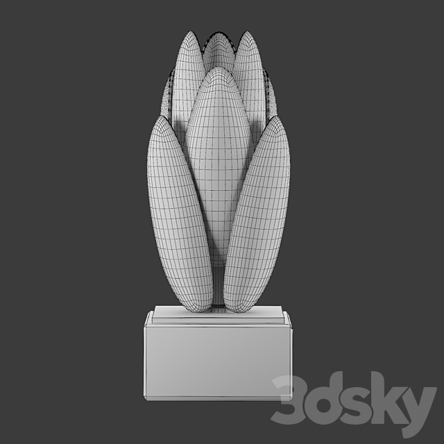 TABLE LAMP BLOSSOM Eichholtz 3DS Max Model - thumbnail 4