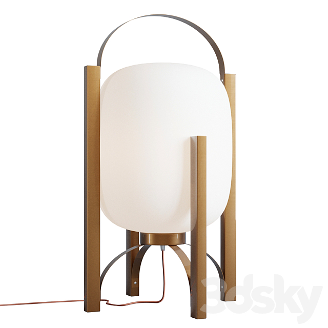 Table lamp Brass Stand Santa & Cole Cestita 3DSMax File - thumbnail 1