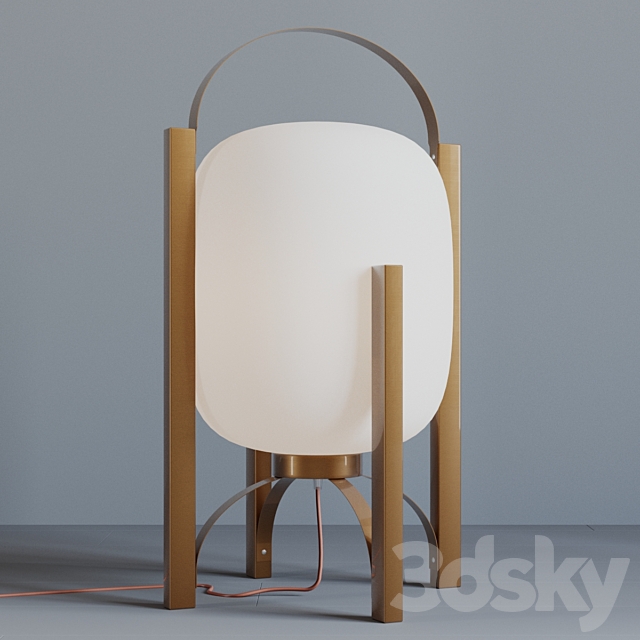 Table lamp Brass Stand Santa & Cole Cestita 3DSMax File - thumbnail 2