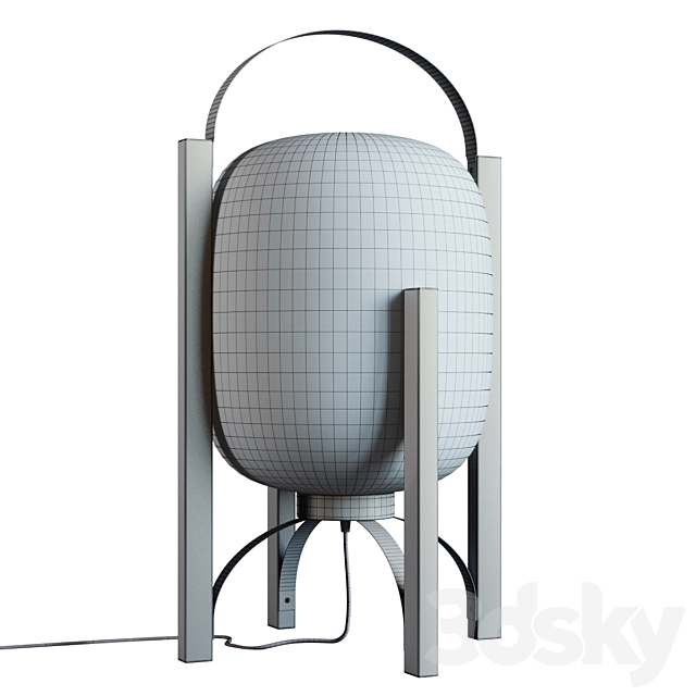 Table lamp Brass Stand Santa & Cole Cestita 3DSMax File - thumbnail 3