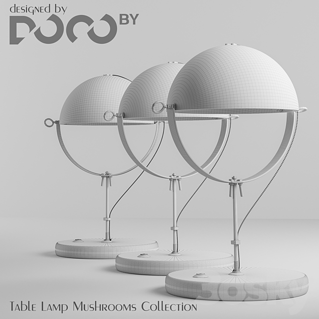 Table lamp collection Mushrooms from the interior design studio DOCOby 3DSMax File - thumbnail 2