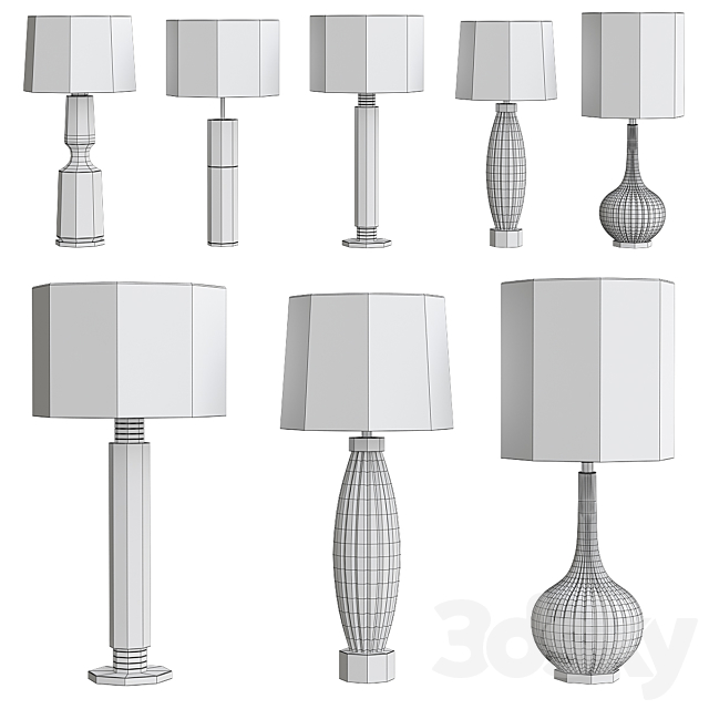 Table lamp collections 3DSMax File - thumbnail 2