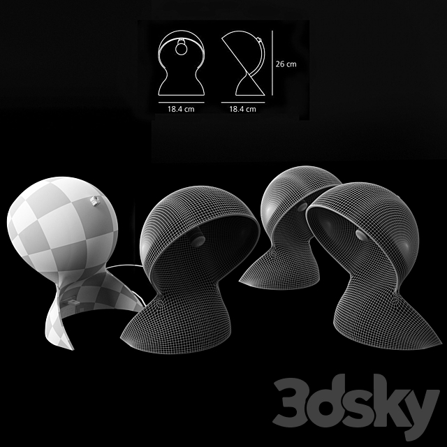 Table lamp DALU 3DSMax File - thumbnail 4