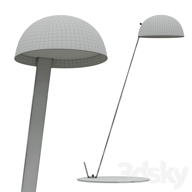 Table lamp davide groppi post prandium 3DS Max Model - thumbnail 2