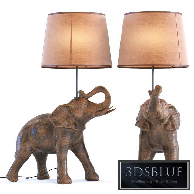 TABLE LAMP ELEPHANT SAFARI KARE DESIGN 3DS Max - thumbnail 3