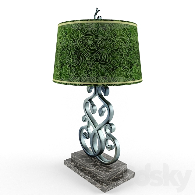 Table Lamp Floragreen 3DS Max Model - thumbnail 2