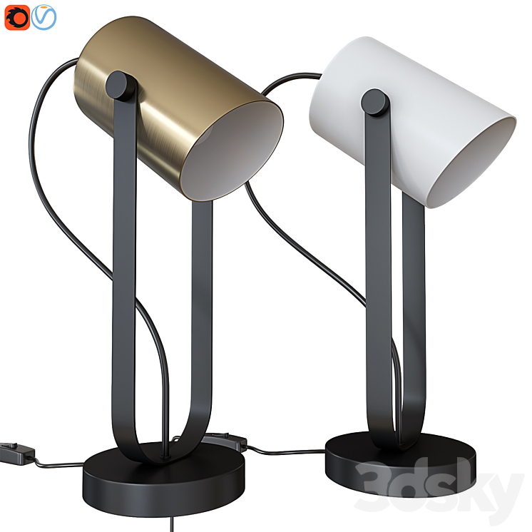 Table lamp FREYA ELORI 3DS Max Model - thumbnail 1