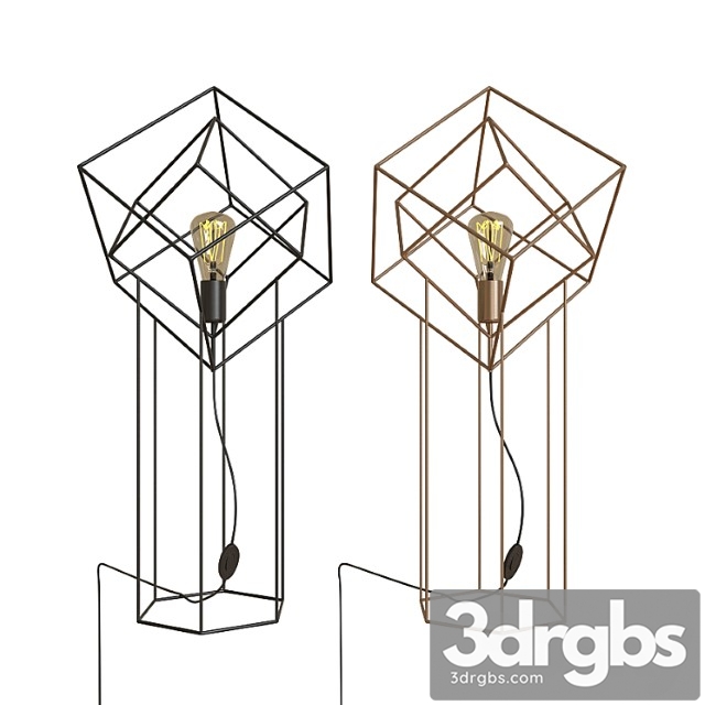 Table lamp in cube - thumbnail 1