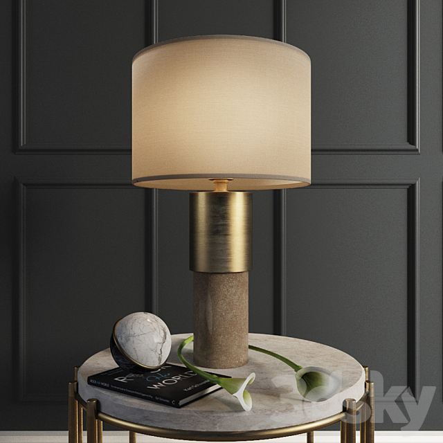 Table Lamp John Lewis Akani 3DS Max Model - thumbnail 1