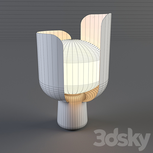 Table lamp. Lampe de table Blom H 24 cm – Fontana Arte 3DSMax File - thumbnail 2