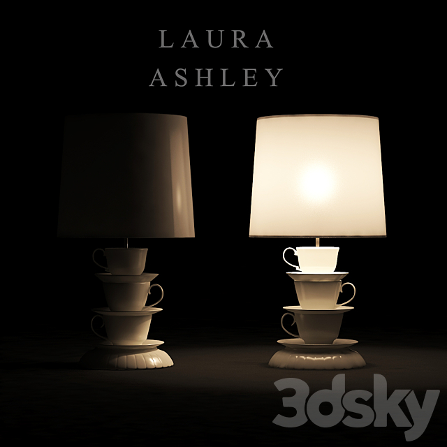 Table Lamp (Laura Ashley) 3DS Max Model - thumbnail 2