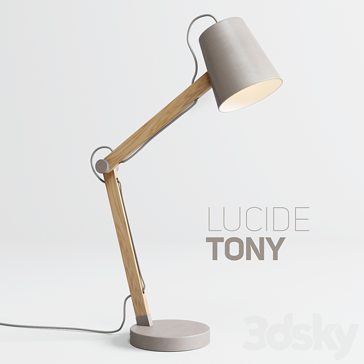 Table lamp LUCIDE TONY 3DS Max - thumbnail 1