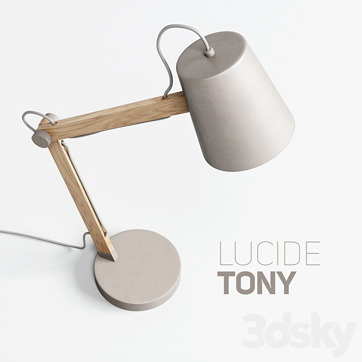 Table lamp LUCIDE TONY 3DS Max - thumbnail 2