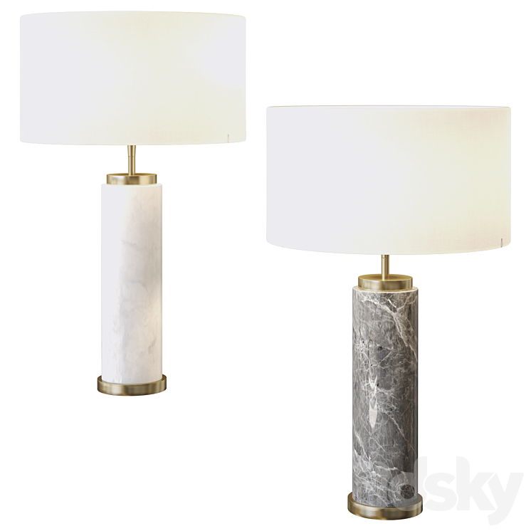 table lamp lxry by eichholtz 3DS Max Model - thumbnail 2