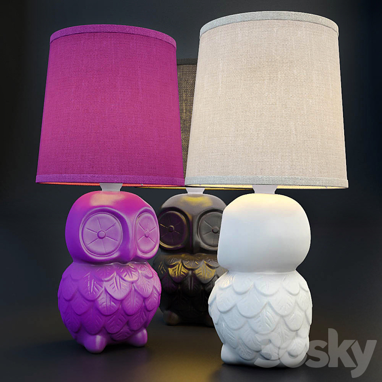 Table Lamp Owl MARKSLOJD Helge 3DS Max - thumbnail 1