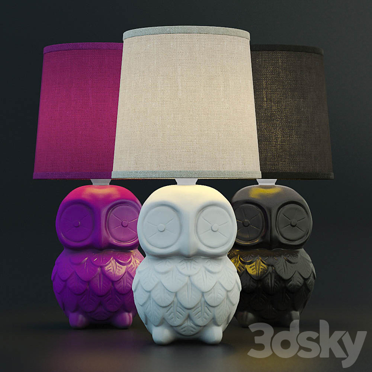 Table Lamp Owl MARKSLOJD Helge 3DS Max - thumbnail 2