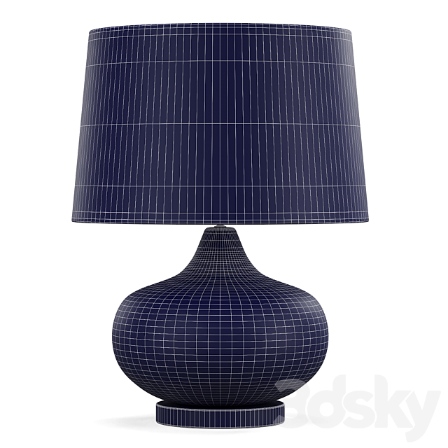 Table lamp Phoebe Dantone Home mirrored 3DS Max Model - thumbnail 3