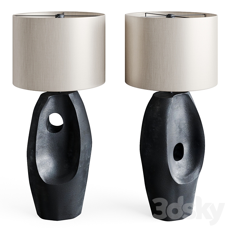 Table lamp Primitive Black 3DS Max Model - thumbnail 1