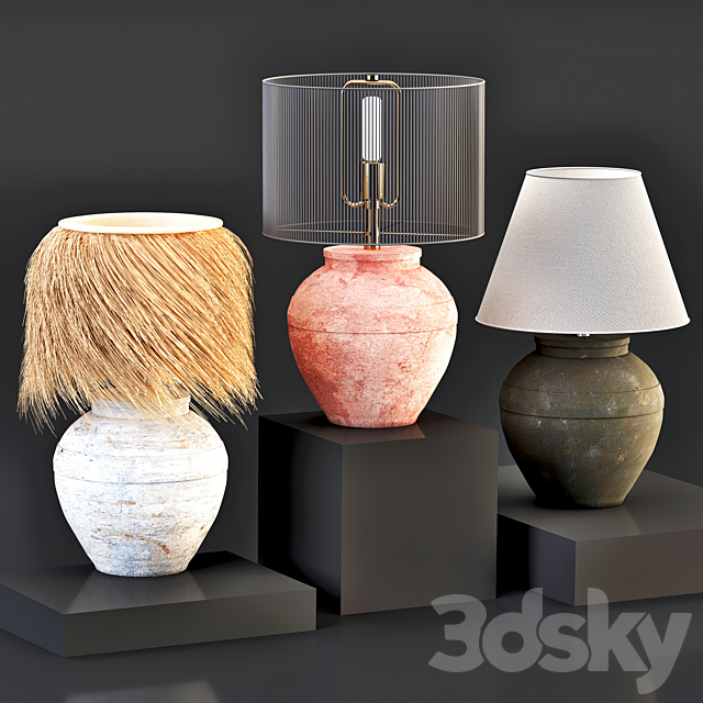 Table lamp-set 01 3DSMax File - thumbnail 1